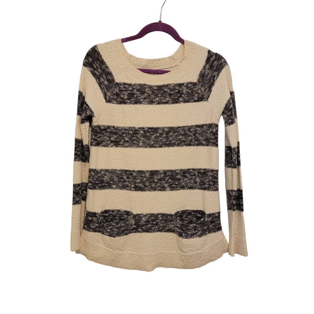 Lou and Grey Sweater Nautical Pullover Beachy Blue and White Striped Small
